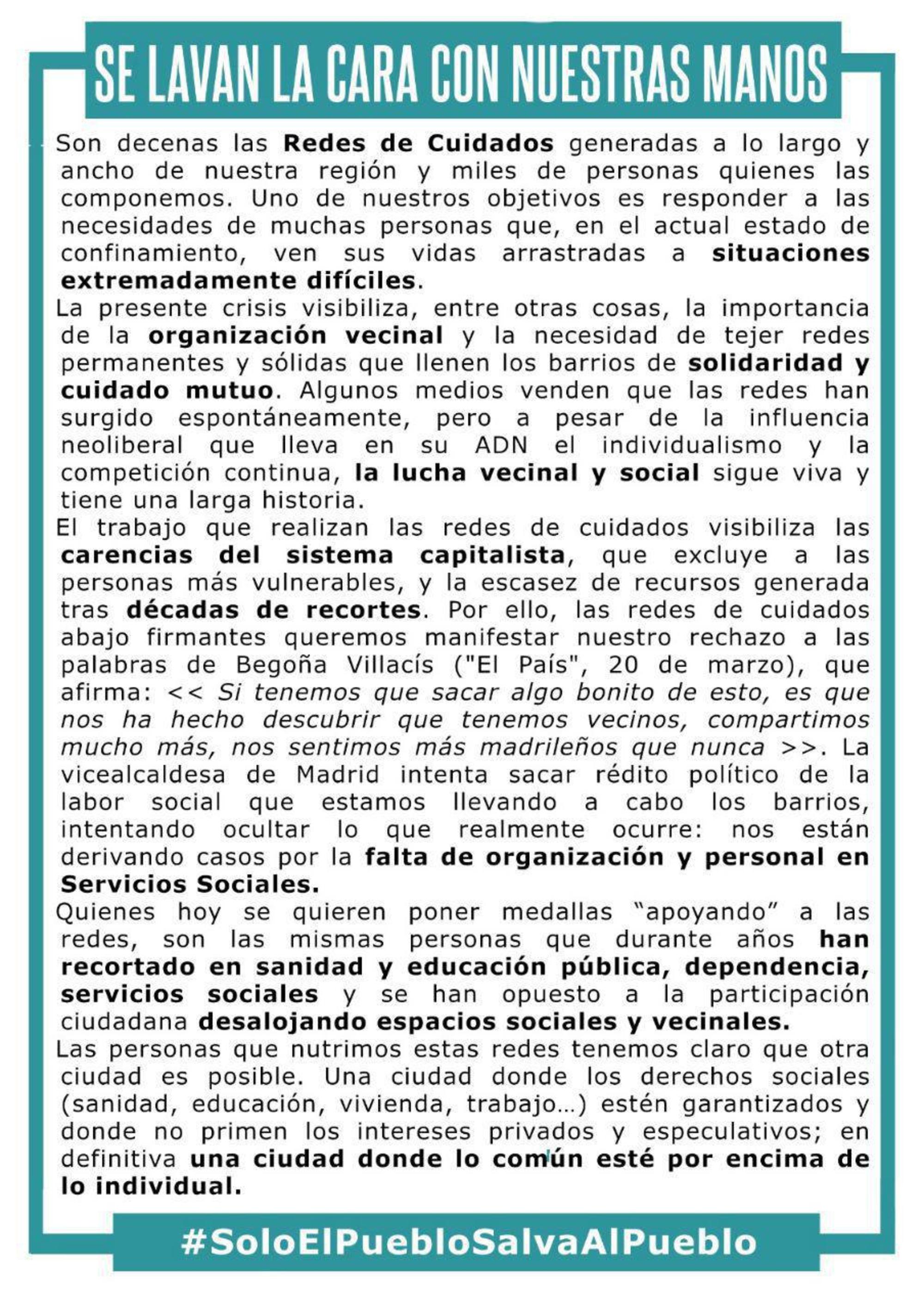 comunicado se lavan las manos